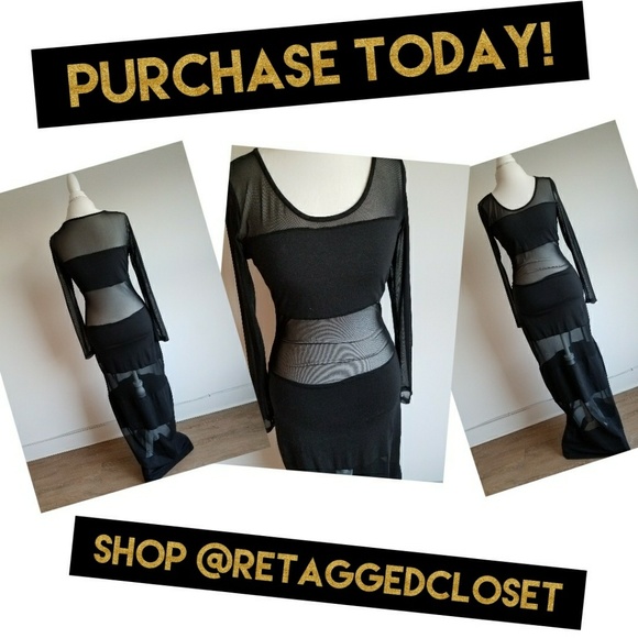 Blaquemarket Dresses & Skirts - Blaquemarket Mesh Maxi Dress